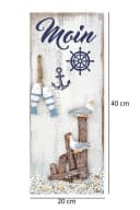 ELLUG Wandbild Maritime Wanddeko Moin mit Möwen und Muscheln Bild 1