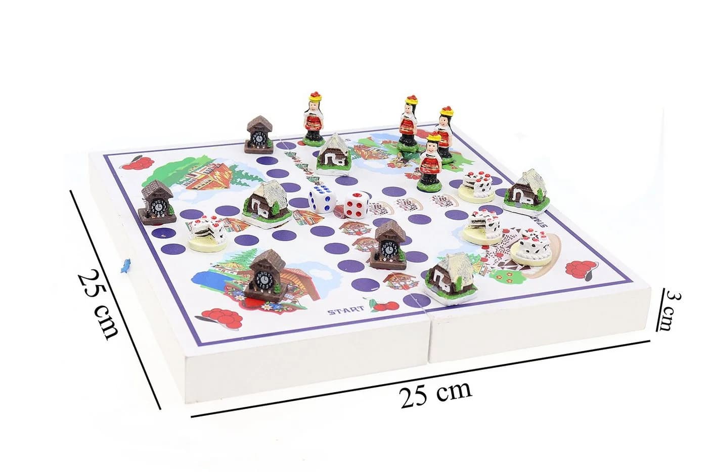 ELLUG Schwarzwald Würfelspiel Brettspiel mit 16 Figuren - Bild 3