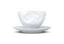 FIFTYEIGHT PRODUCTS Tasse "Küssend" Weiß Hartporzellan mit Unterteller Bild 2