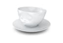 FIFTYEIGHT PRODUCTS Tasse "Küssend" Weiß Hartporzellan mit Unterteller Bild 3