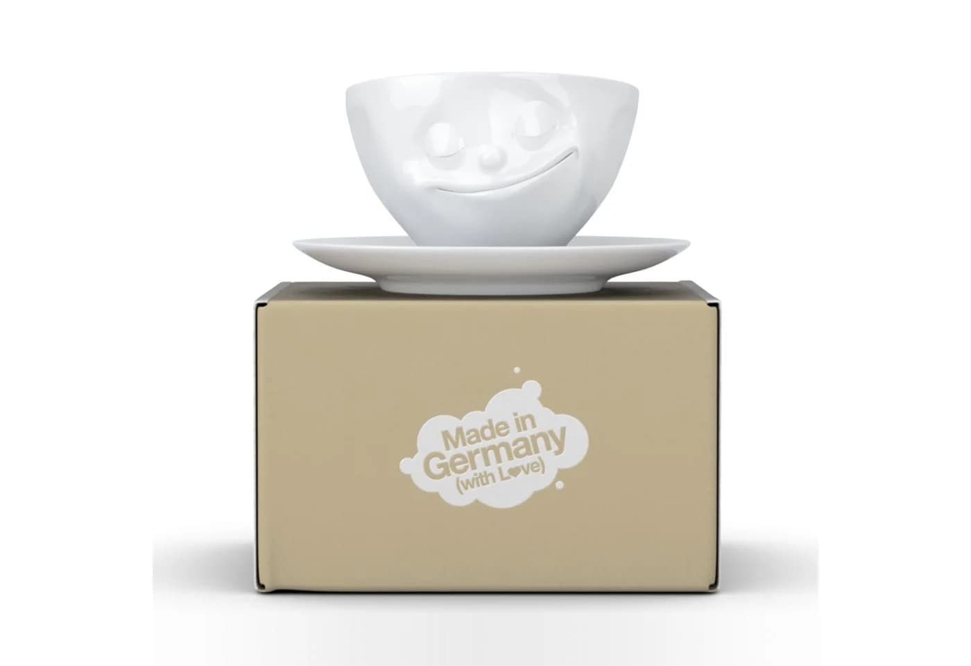 FIFTYEIGHT PRODUCTS Tasse "Glücklich" Weiß mit Unterteller - Bild 5