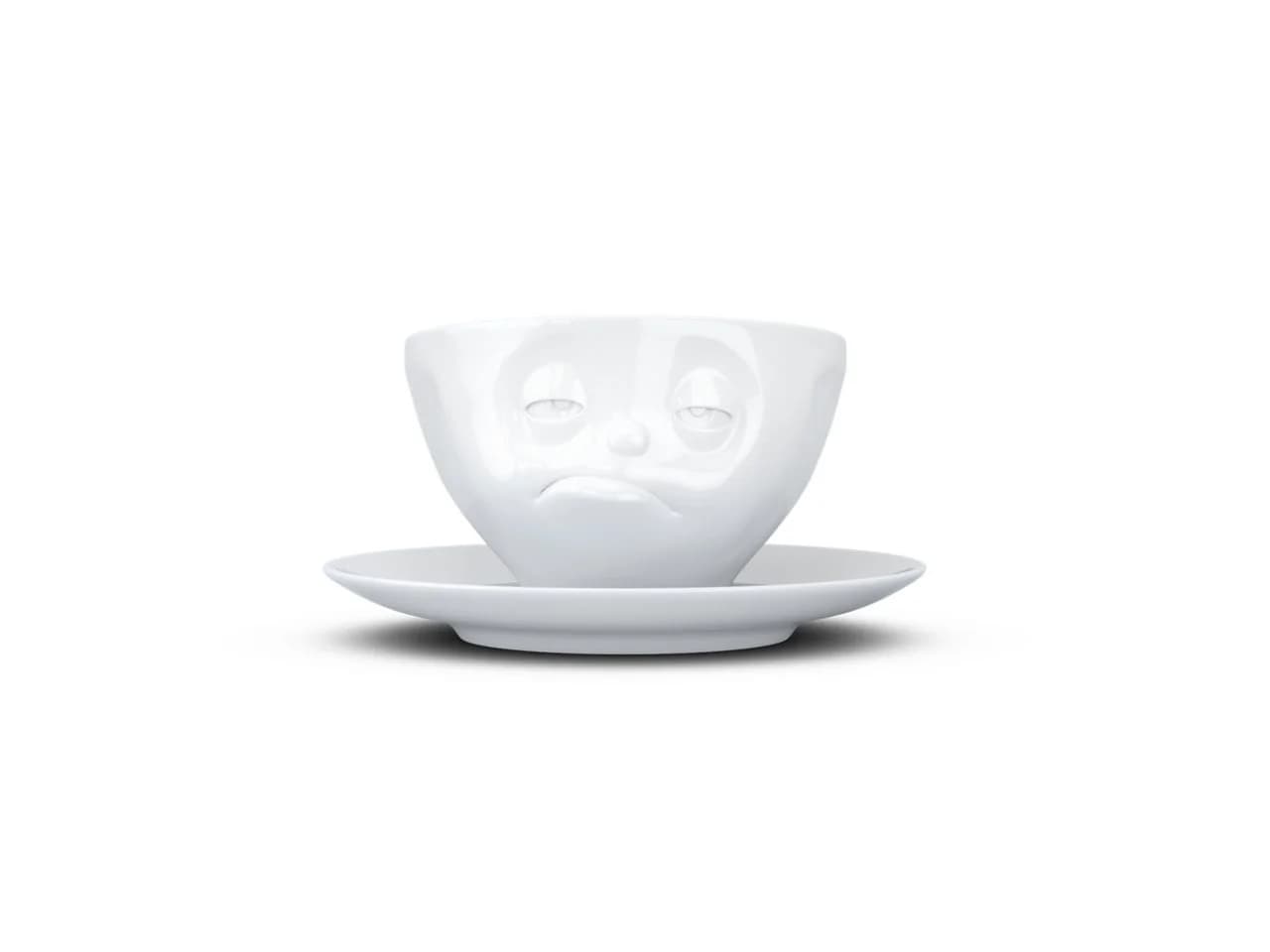 FIFTYEIGHT PRODUCTS Tasse Weiß Hartporzellan mit Unterteller