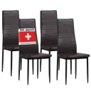Albatros International Esszimmerstuhl MILANO 4er Set Braun Kunstleder Bild 1