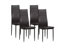 Albatros International Esszimmerstuhl MILANO 4er Set Braun Kunstleder Bild 3