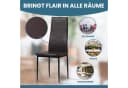 Albatros International Esszimmerstuhl MILANO 4er Set Braun Kunstleder Bild 5
