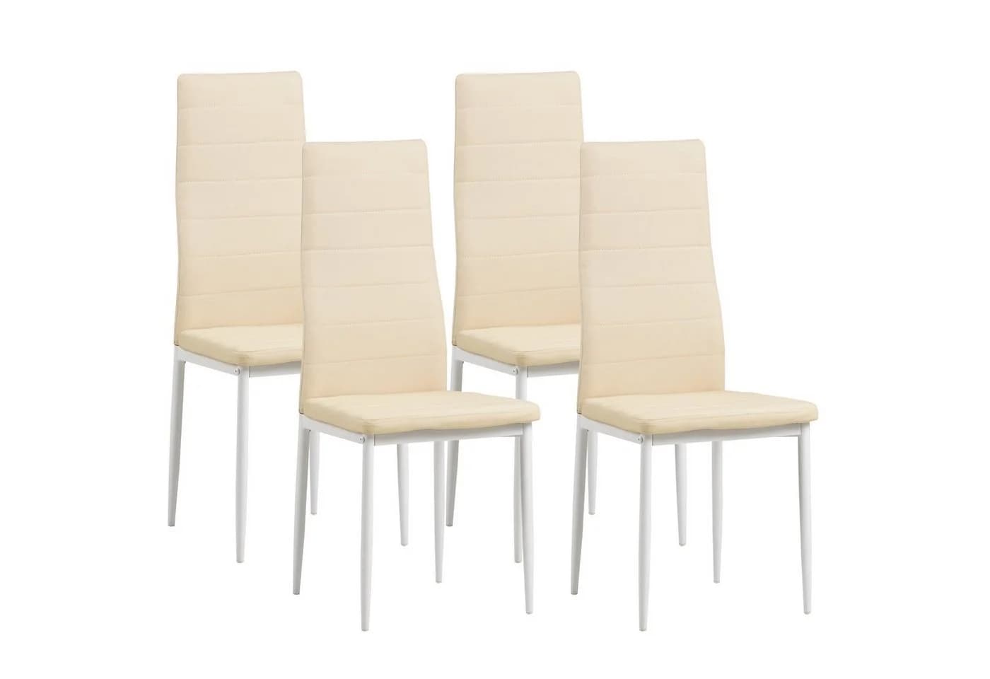 Albatros International Esszimmerstuhl MILANO 4er Set Beige Kunstleder - Bild 3