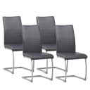 Albatros Freischwinger Stühle 4er Set MURANO Grau Kunstleder Bild 1