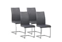 Albatros Freischwinger Stühle 4er Set MURANO Grau Kunstleder Bild 3
