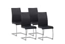 Albatros International Freischwinger MURANO 4er Set Schwarz Kunstleder Modern Bild 3
