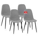 Albatros International Esszimmerstuhl BARI 4er Set Grau Stoff Bild 1