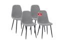 Albatros International Esszimmerstuhl BARI 4er Set Grau Stoff Bild 3