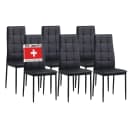 Albatros International Esszimmerstuhl RIMINI 6er Set Schwarz Kunstleder Bild 1