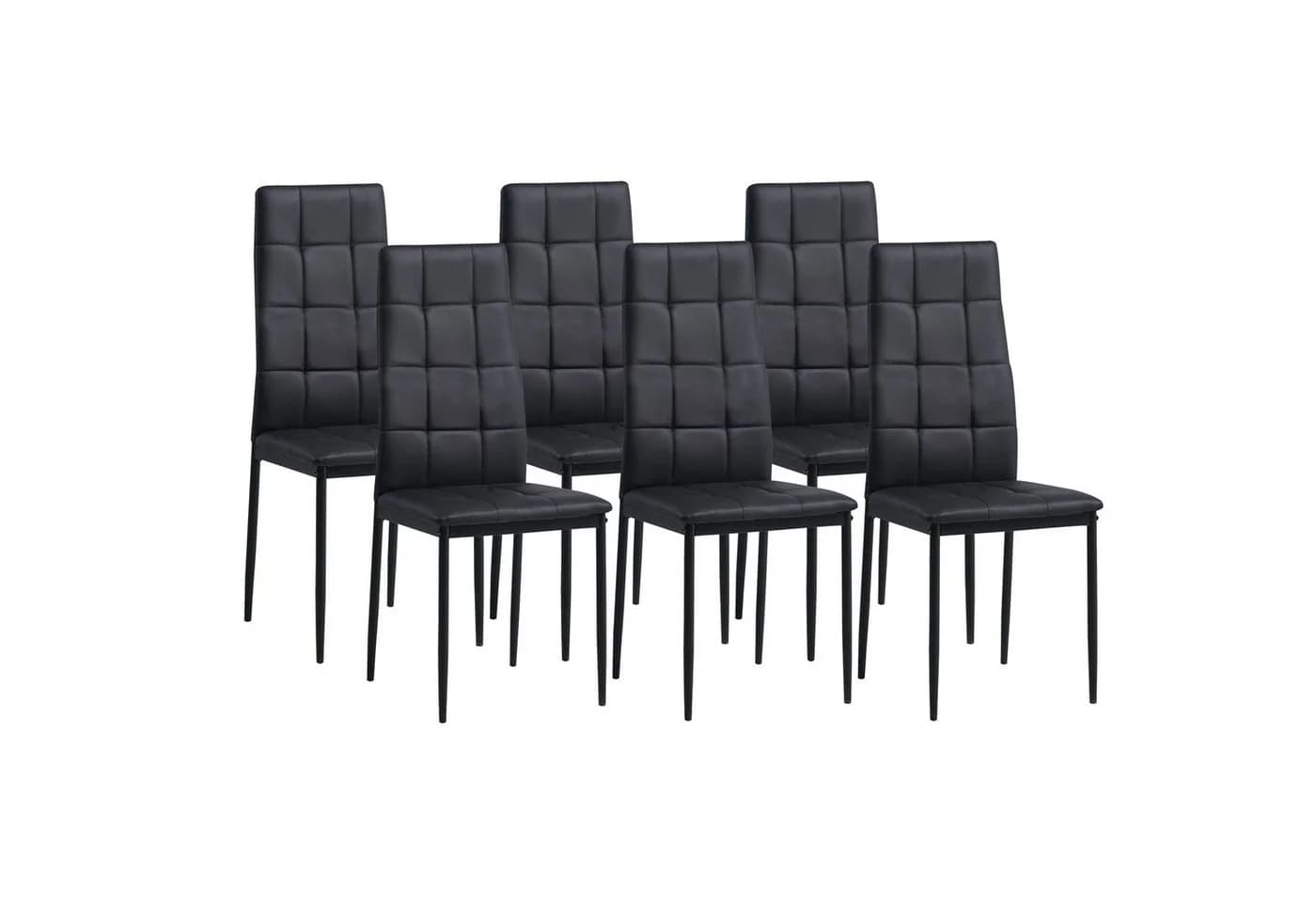 Albatros International Esszimmerstuhl RIMINI 6er Set Schwarz Kunstleder - Bild 3