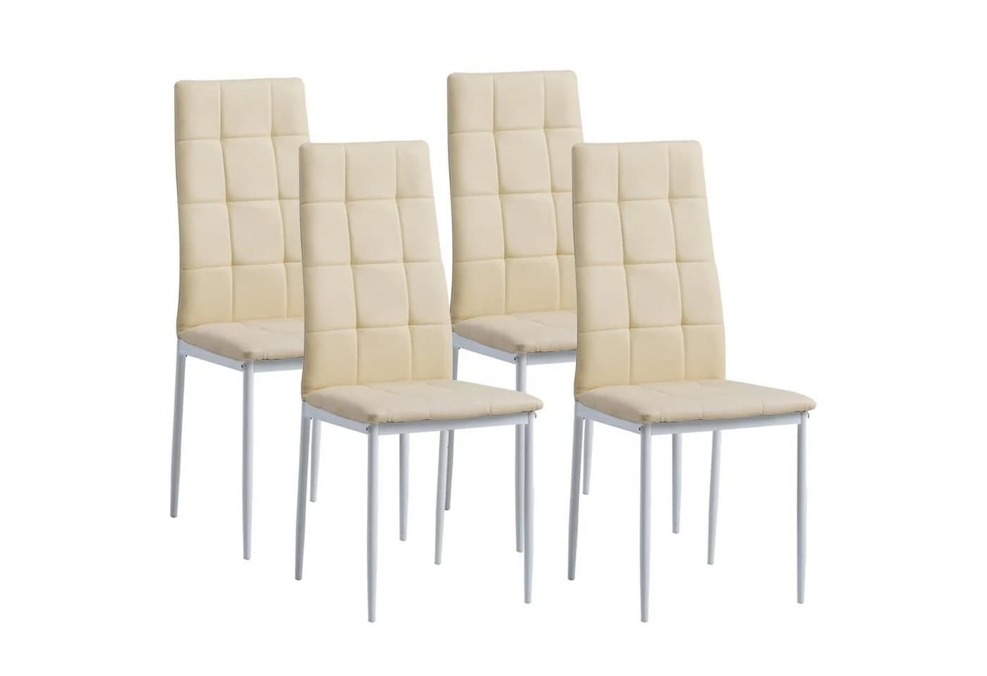 Albatros International Esszimmerstuhl RIMINI 4er Set Beige Kunstleder - Bild 3