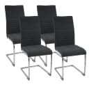 ALBATROS Freischwinger Stühle 4er Set LUGANO Grau Stoff Bild 1