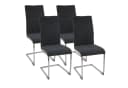 ALBATROS Freischwinger Stühle 4er Set LUGANO Grau Stoff Bild 3