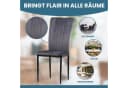 Albatros International Esszimmerstuhl MODENA Grau Samt 4er Set Bild 5
