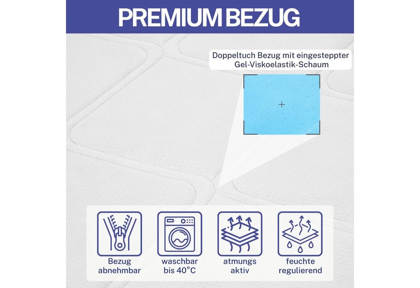 Arensberger RELAXX Kaltschaummatratze 25cm 7 Zonen Memoryschaum H2 H3 - Bild 4