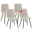 Albatros International Esszimmerstuhl GARDA 4er Set Beige Stoff Bild 1