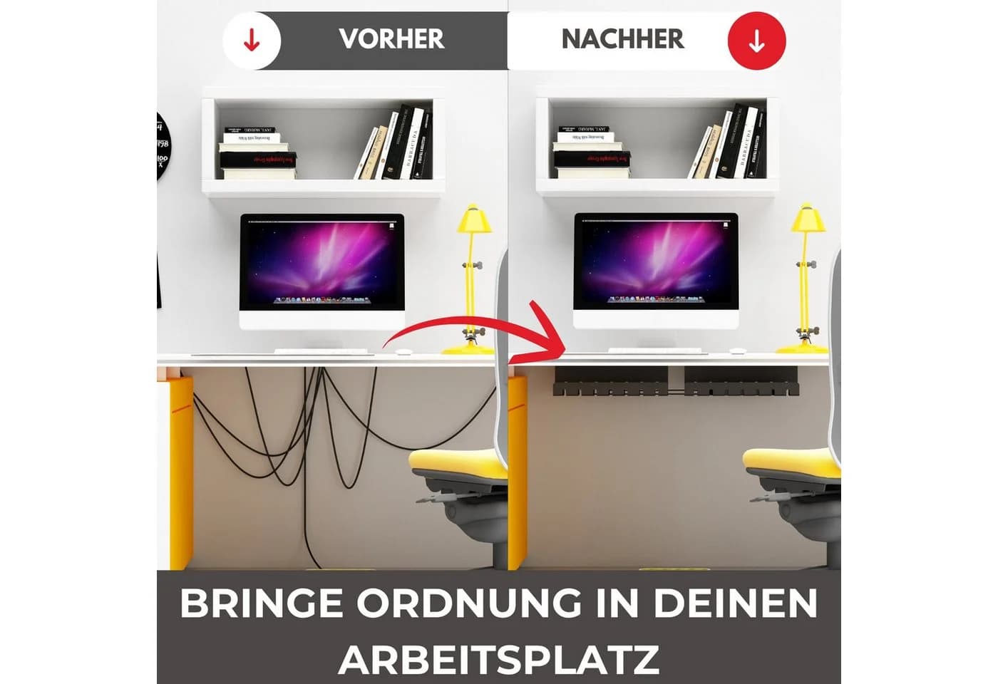 Albatros International Kabelkanal Set A Schwarz für Schreibtisch - Bild 5