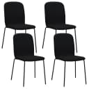 Albatros International Esszimmerstuhl 4er Set ENNA Schwarz Stoff Bild 1