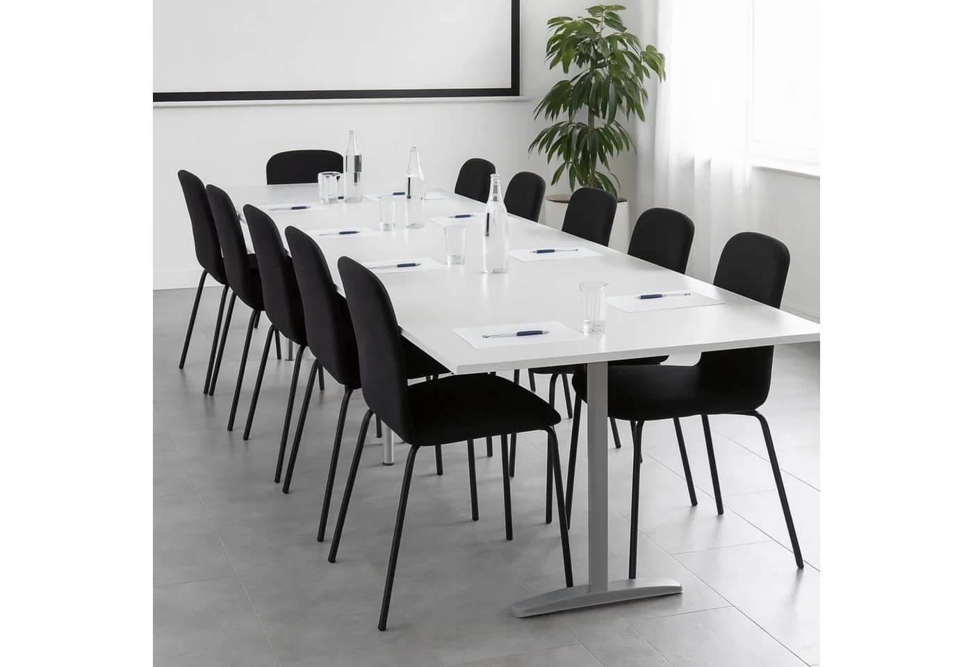 Albatros International Esszimmerstuhl 4er Set ENNA Schwarz Stoff - Bild 2