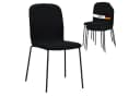 Albatros International Esszimmerstuhl 4er Set ENNA Schwarz Stoff Bild 3