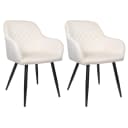 Albatros International Esszimmerstuhl SALO 2er Set Beige Samt Bild 1