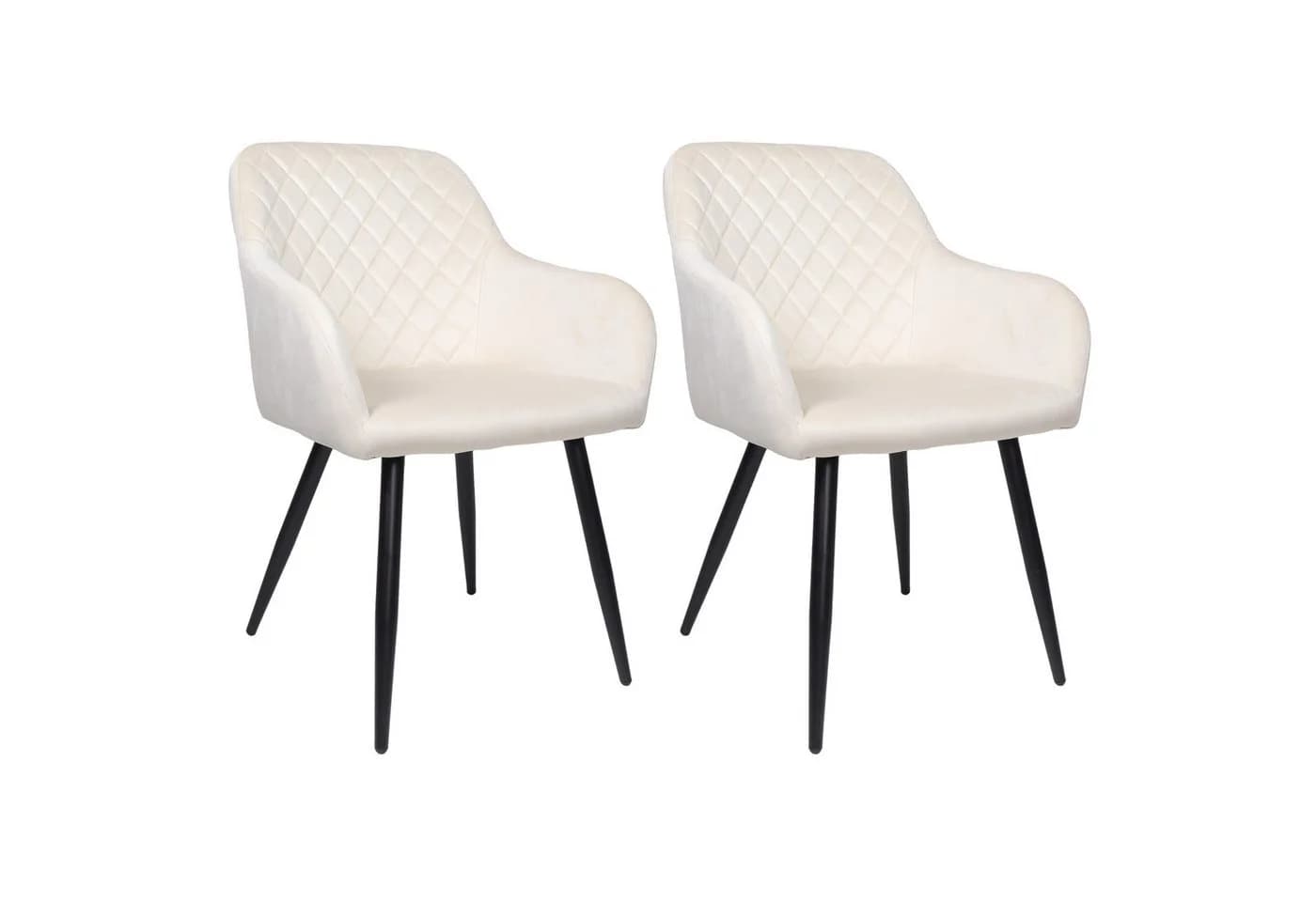 Albatros International Esszimmerstuhl SALO 2er Set Beige Samt - Bild 3