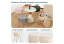 Albatros International Polsterhocker Cannes Beige Samt mit Stauraum Bild 1