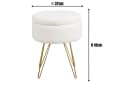 Albatros International Polsterhocker Cannes Weiss Sherpa Stauraum Bild 5