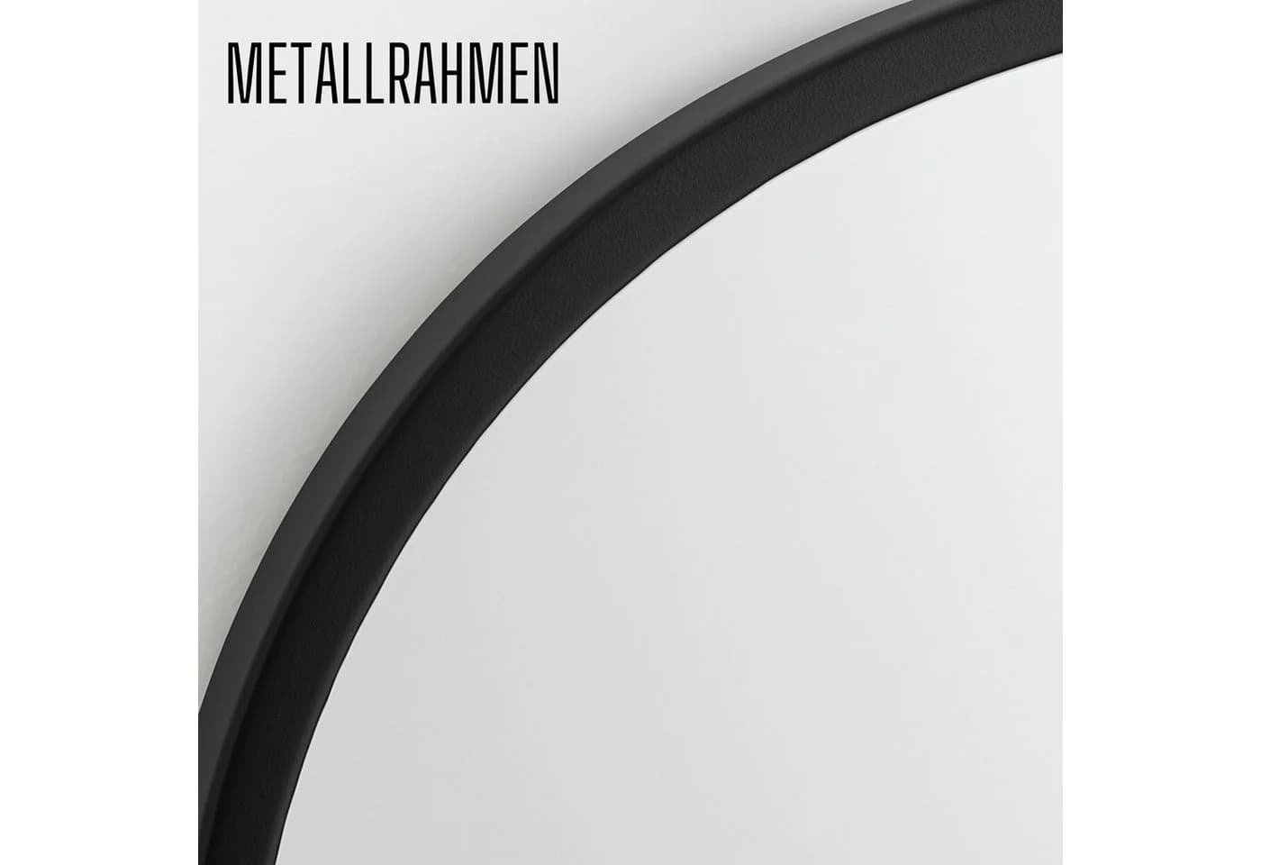 Albatros International Spiegel rund schwarz Metallrand 50cm - Bild 4