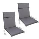 Albatros International Gartenstuhl Sitzauflage 2er Set Anthrazit UV-beständig Bild 1