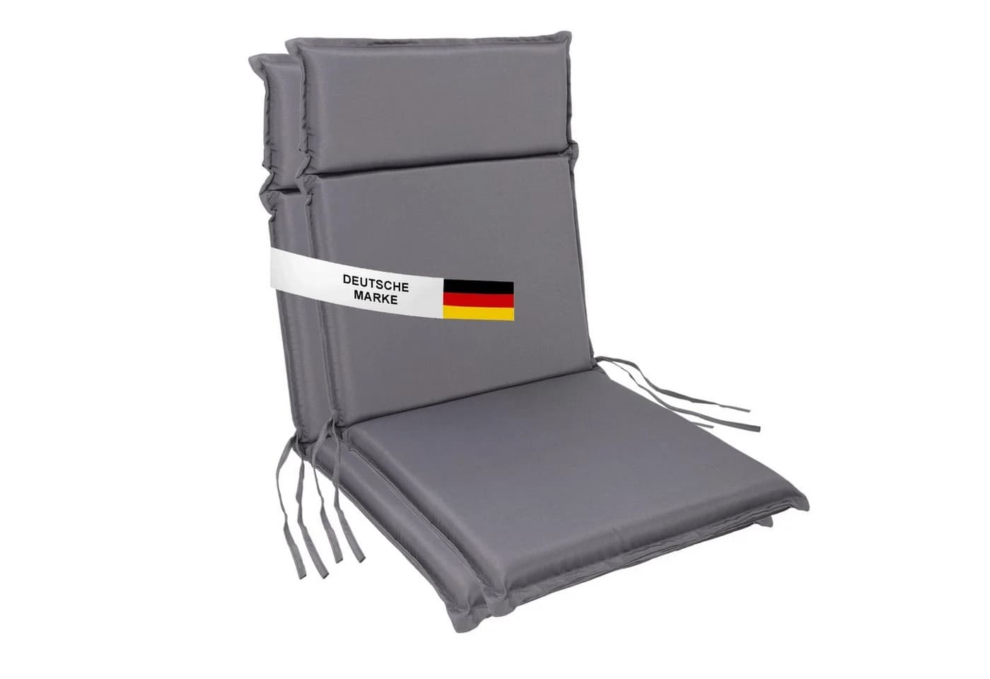 Albatros International Gartenstuhl Sitzauflage 2er Set Anthrazit UV-beständig - Bild 2