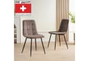 Albatros International Esszimmerstuhl BORA 4er Set Braun Cord Bild 1