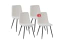 Albatros International Esszimmerstuhl BORA 4er Set Beige Cord Bild 2