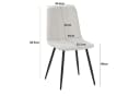 Albatros International Esszimmerstuhl BORA 4er Set Beige Cord Bild 5