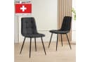 Albatros International Esszimmerstuhl BORA 4er Set Schwarz Stoffbezug Bild 1