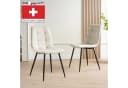 Albatros International Esszimmerstuhl BORA 4er Set Beige Stoff Bezug Bild 1