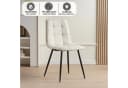 Albatros International Esszimmerstuhl BORA 4er Set Beige Stoff Bezug Bild 3