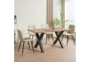 Albatros International Esszimmerstuhl BORA 4er Set Beige Stoff Bezug Bild 4