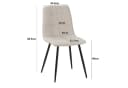 Albatros International Esszimmerstuhl BORA 4er Set Beige Stoff Bezug Bild 5