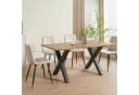 Albatros International Esszimmerstuhl BORA 4er Set Beige Samt Bezug Bild 4