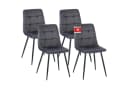 Albatros International Esszimmerstuhl BORA 4er Set Anthrazit Samt Bild 2