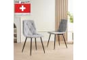 Albatros International Esszimmerstuhl DORA 4er Set Grau Stoff Bild 1