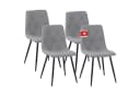 Albatros International Esszimmerstuhl DORA 4er Set Grau Stoff Bild 2