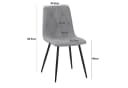 Albatros International Esszimmerstuhl DORA 4er Set Grau Stoff Bild 5