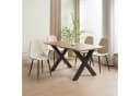 Albatros International Esszimmerstuhl BARI 4er Set Beige Stoff Bild 5
