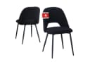 Albatros International Esszimmerstuhl SILVI 4er Set Schwarz Cord Bild 2