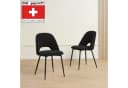 Albatros International Esszimmerstuhl SILVI 4er Set Schwarz Cord Bild 3